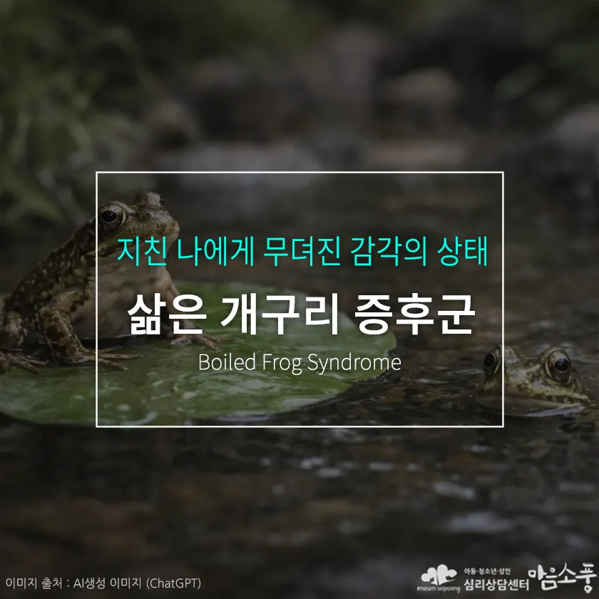 삶은 개구리 증후군(Boiled Frog Syndrome)의 뜻과 심리적 원인 | 심리상담센터 마음소풍