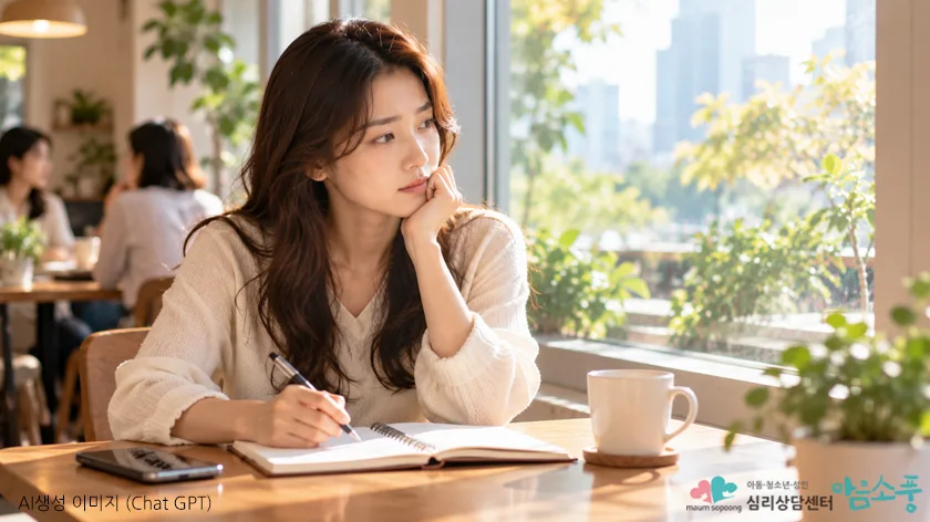 상대방의 반응을 부정적으로 단정하지 않고 다시 생각하는 모습